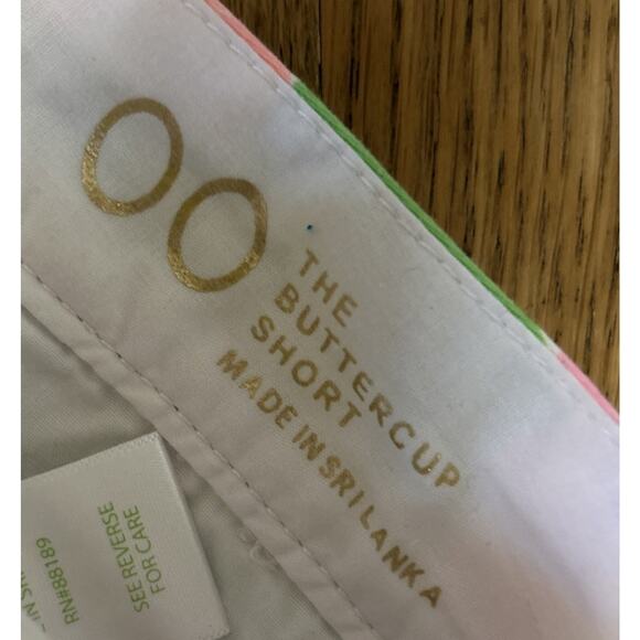 Women’s LILLY PULITZER The Buttercup Scalloped Shorts Hibiscus Stroll Sz 00 *B2 - Picture 2 of 3